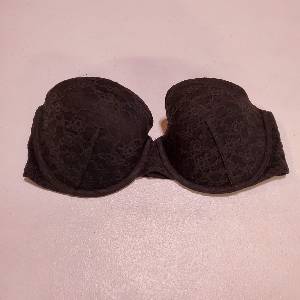 Victoria Secret Women Bra 36D Black Multi‎ Way Lace Underwire NO STRAPS